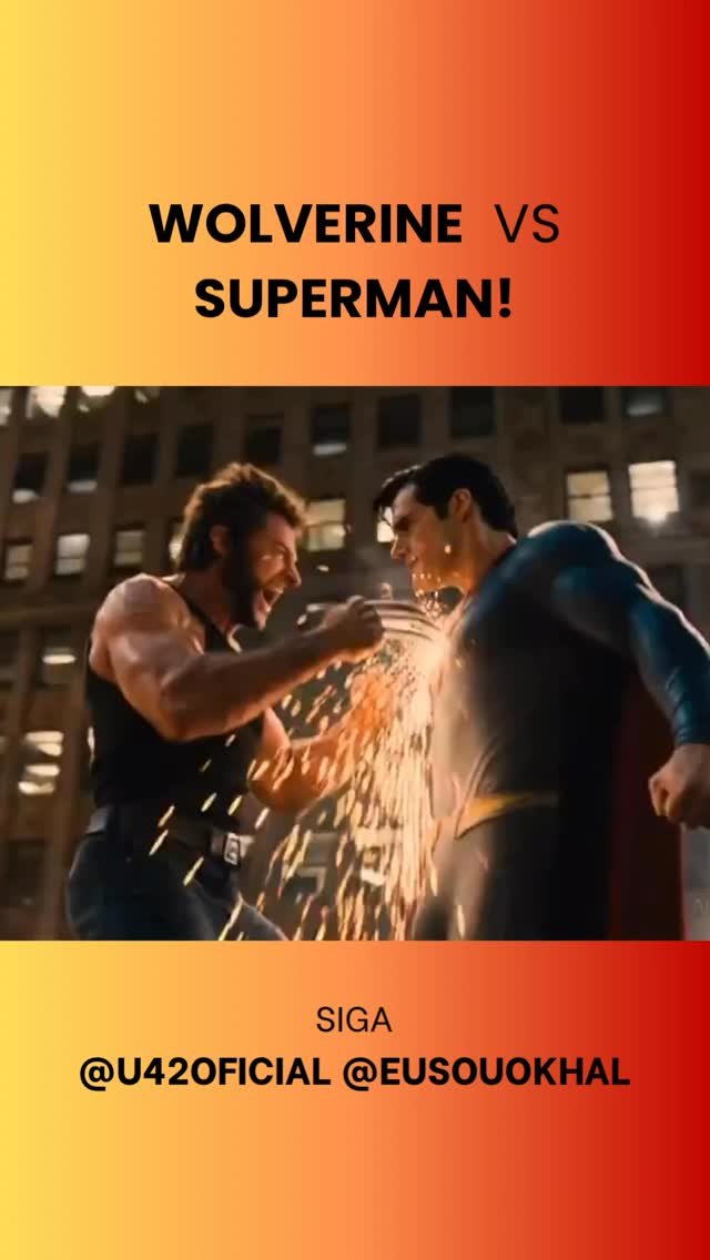 Quero esse filme de Wolverine VS Superman na minha mesa agora!!!