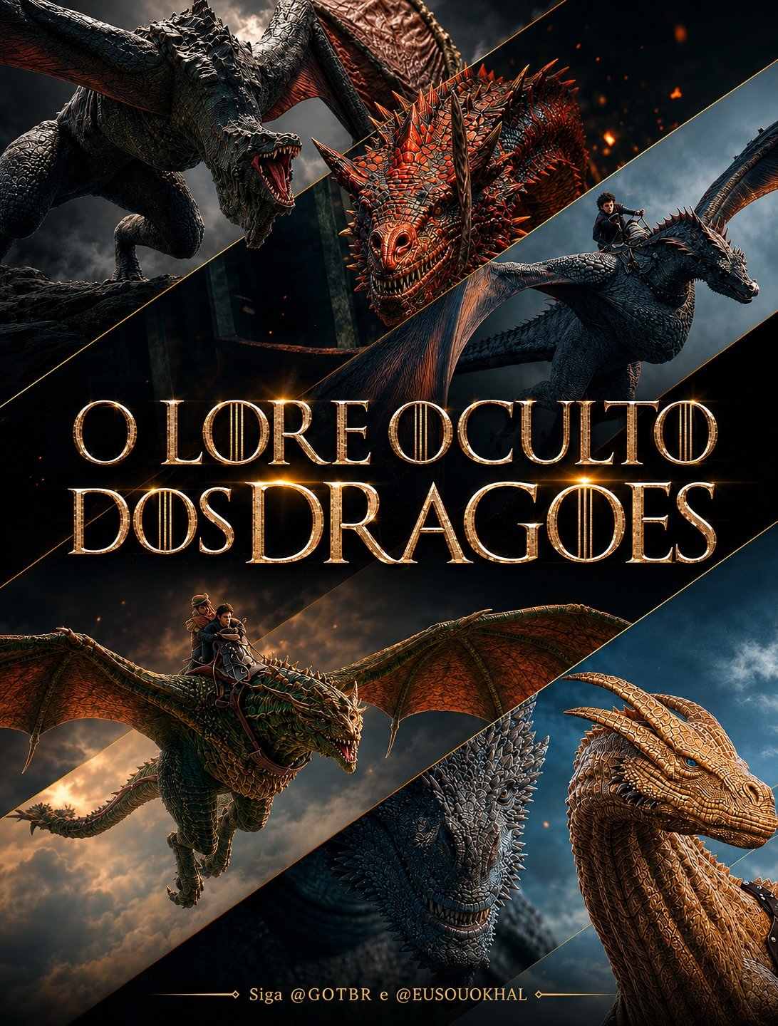 Photo shared by GOTBR - Game Of Thrones Brasil on June 08, 2026 tagging @eusouokhal, and @u42oficial. May be an image of poster and text that says 'အ့်က OLOREO REOCULTO DOSDRAGOES Siga@GOTBRe@EUSOUOKHAL Siga @GOTBR @EUSOUOKHAL'.