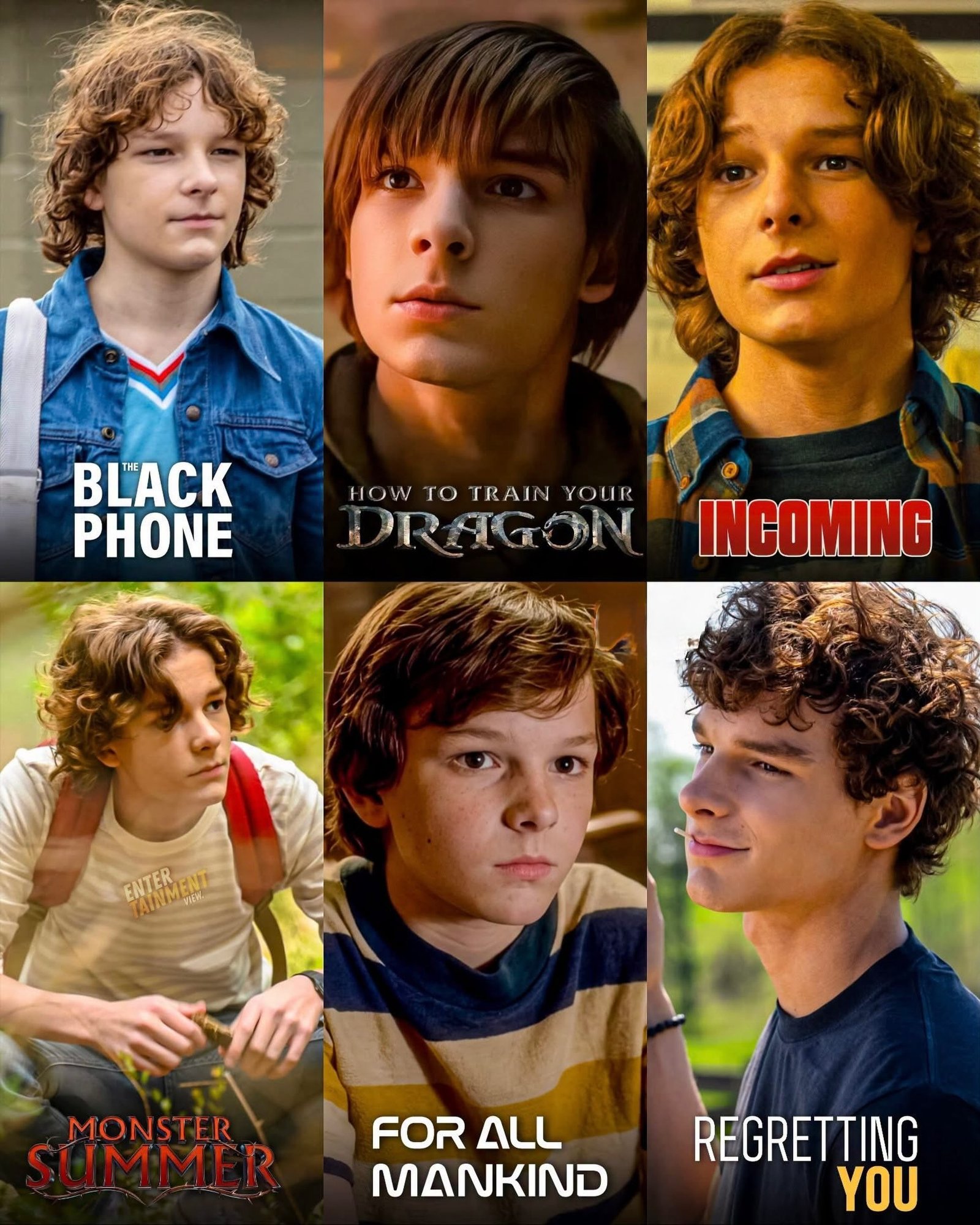 Photo by Universo 42 on July 10, 2026. May be an image of poster and text that says 'BLACK THE PHONE HOW ro TRAIN HOWTOTRAINYOUR YOUR DRAGON INCOMING ENTER ENTERENT ENTERENT 4 MONSTER MONSTER SUMMER R FOR ALL MANKIND REGRETTING YOU'.