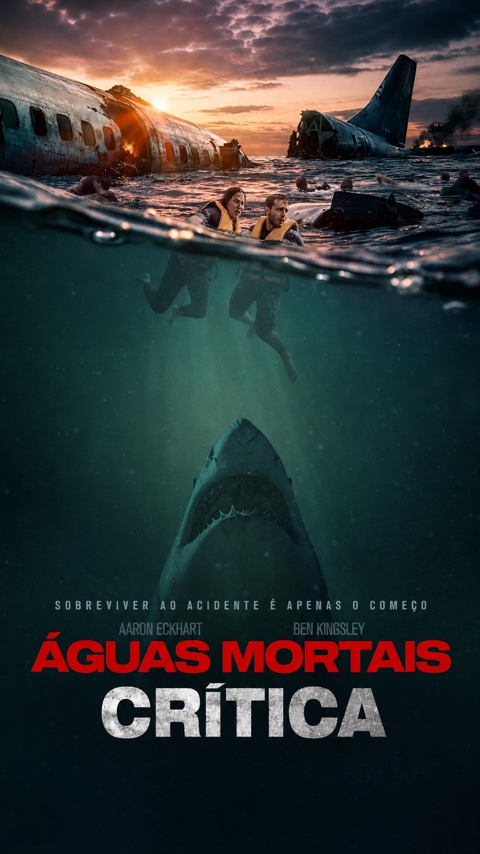 Águas Mortais é aquele tipo de filme que sabe exatamente o que quer ser.

Não reinventa o gênero, mas entrega tensão do começo ao fim e rende alguns momentos de puro desespero.

Se você curte filmes de sobrevivência, suspense e tubarões, vale colocar na lista.