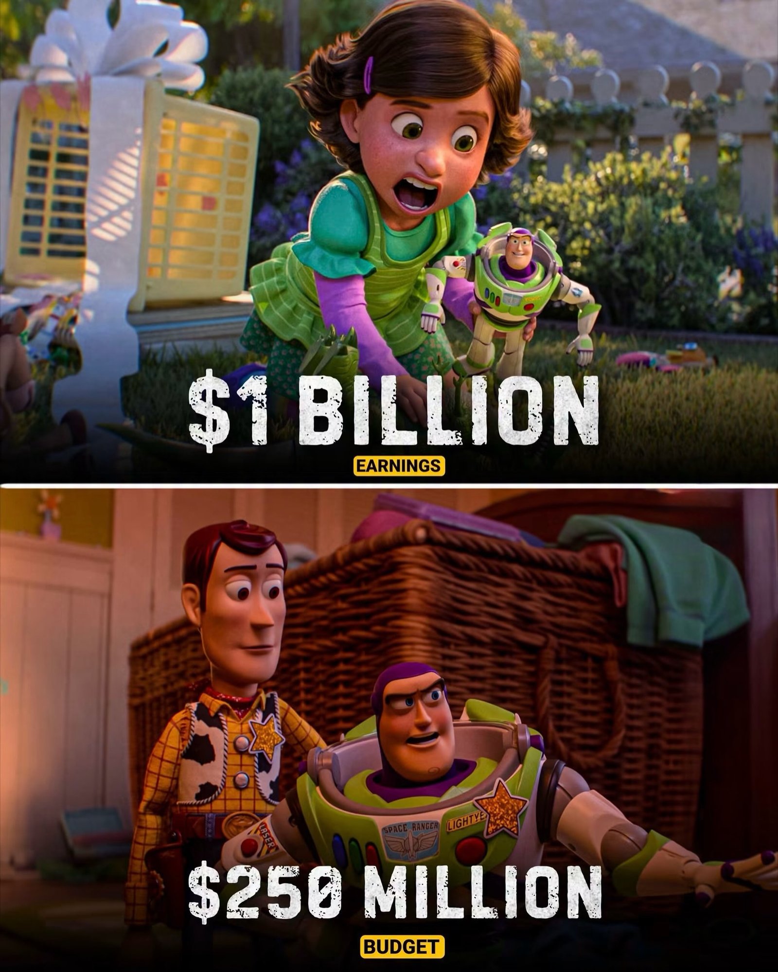 Photo by Universo 42 on July 27, 2026. May be a cartoon of poster and text that says '$1 BILLION EARNINGS NIGHTVE $250 MILLION BUDGET'.
