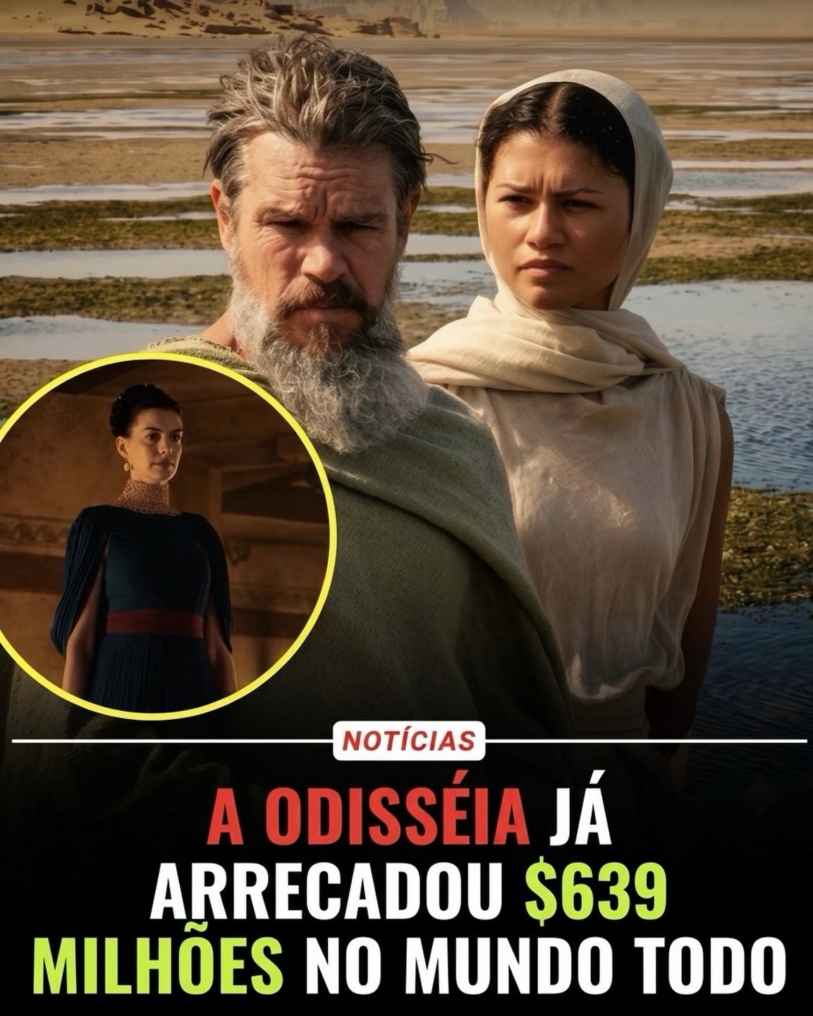 Photo by Universo 42 on July 26, 2026. May be an image of text that says 'NOTÍCIAS A ODISSÉIA JÁ ARRECADOU $639 MILHOES NO MUNDO TODO'.