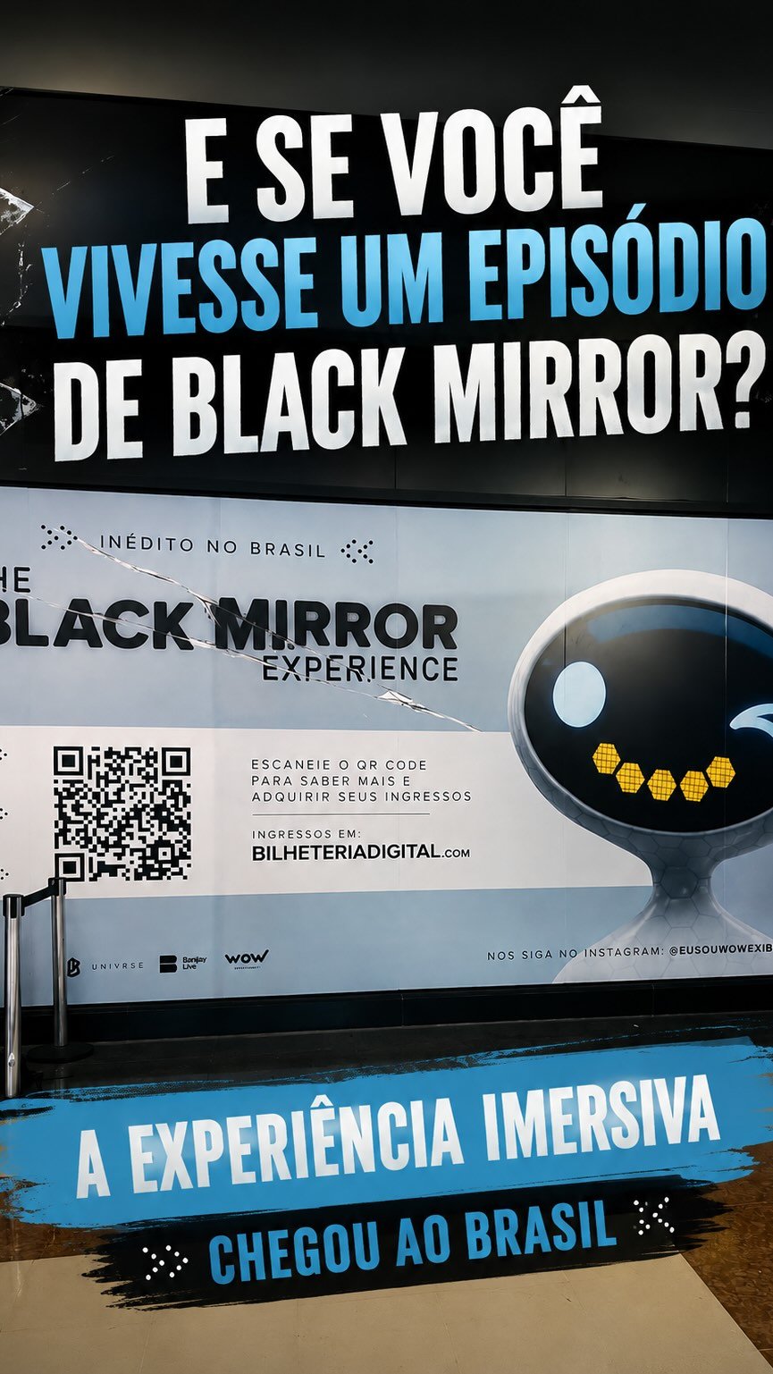 Já imaginou entrar em um episódio de Black Mirror? 

Essa é a proposta da Black Mirror Experience, uma experiência imersiva inspirada na série da Netflix. Durante cerca de 60 minutos, você entra no universo da misteriosa Phaethon, conhece o LifeAgent e participa de uma história inédita que mistura c