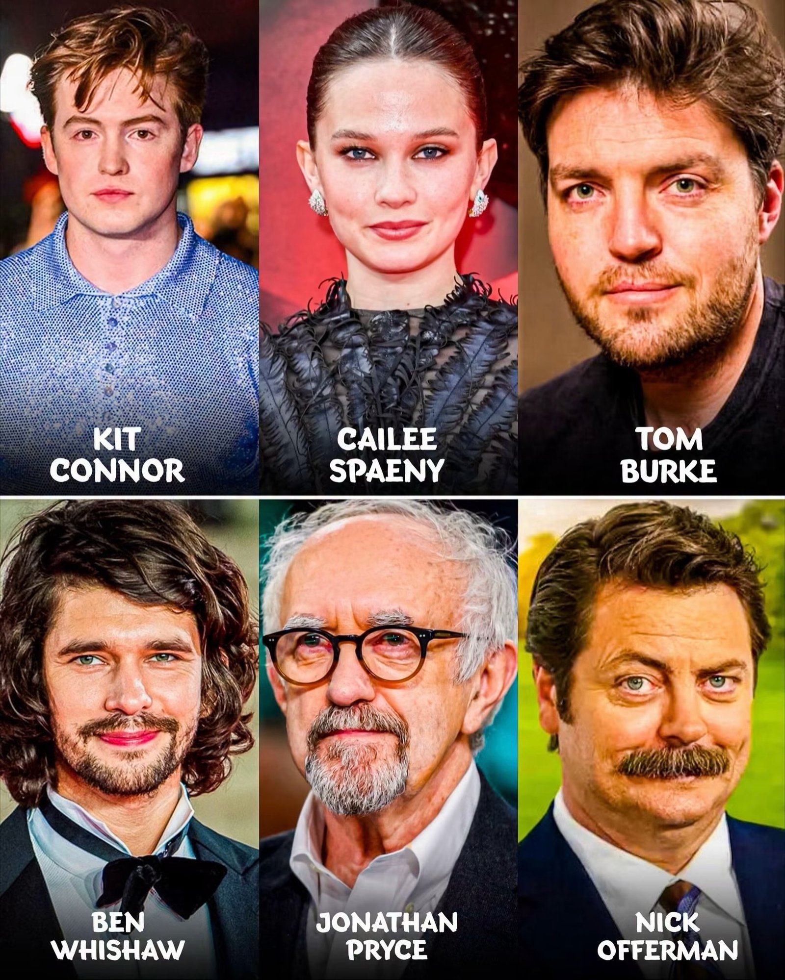 Photo by Universo 42 on August 02, 2026. May be an image of one or more people, poster and text that says 'KIT CONNOR CAILEE SPAENY TOM BURKE BEN WHISHAW JONATHAN PRYCE NICK OFFERMAN'.