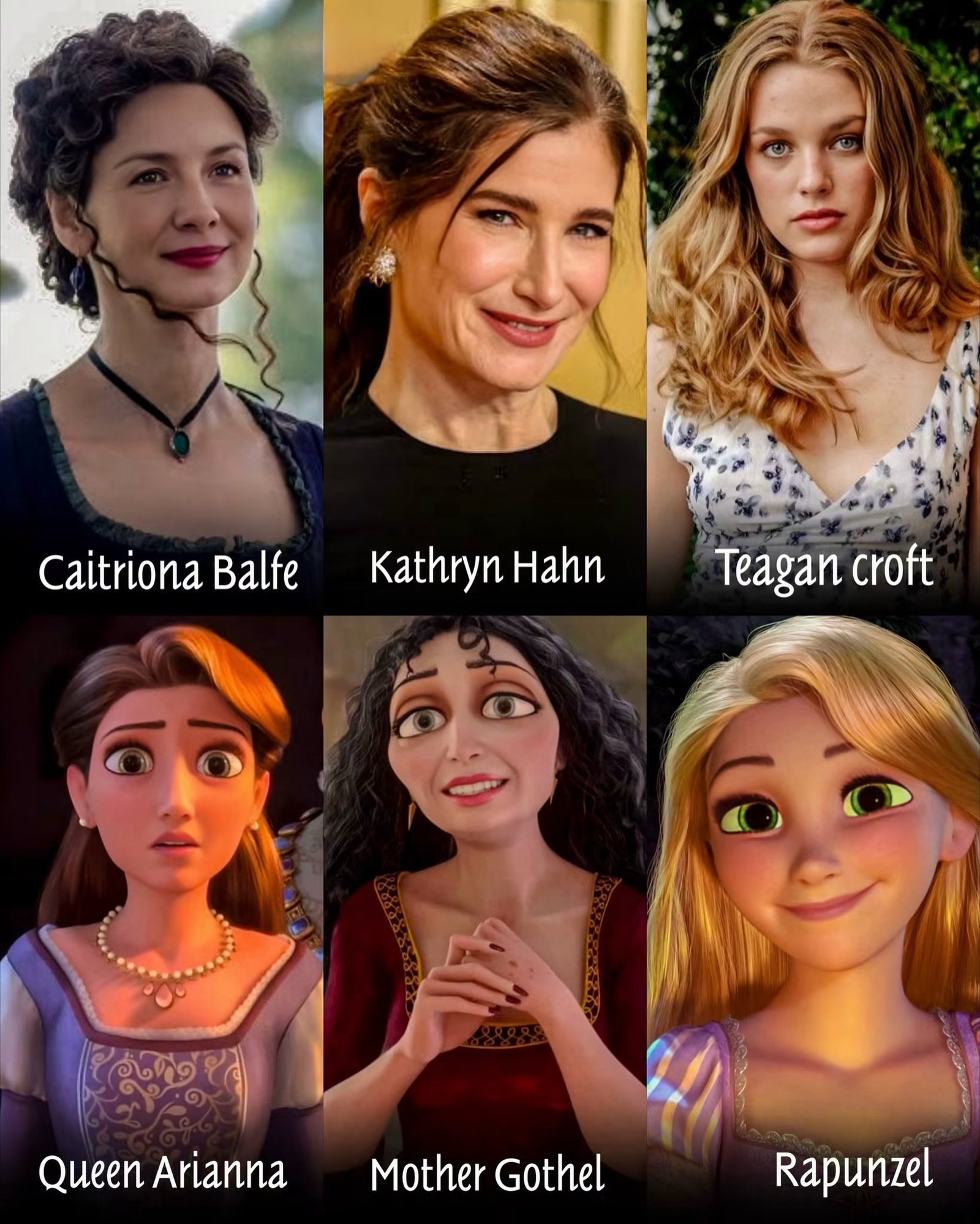 Photo by Universo 42 on August 18, 2026. May be an image of text that says 'Caitriona Balfe Kathryn CaitrionaBalfeKathryn.Hahn KathrynHahn Hahn Teagan croft ជស្ថពា១ជ ๑ข.๑ QueenAriarnaMotherGothel MotherGothel Mother Gothel QueenArianna Queen Arianna Rapunzel'.