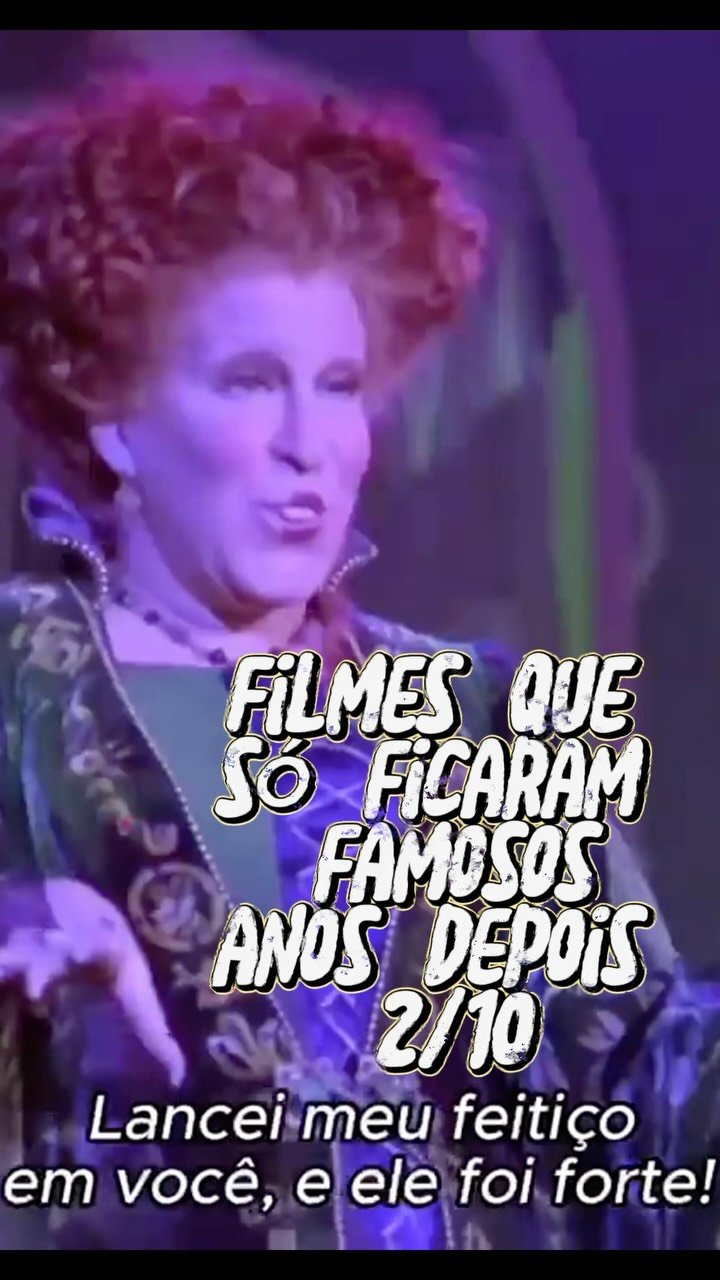 ? 10 filmes que ficaram famosos anos depois

Video 2/10

Abracadabra! ?‍♀️✨

Lançado pela Disney em 1993, o filme acompanha as irmãs Sanderson, Winnie, Sarah e Marytrês bruxas que são trazidas de volta à vida na noite de Halloween, 300 anos depois de terem sido condenadas por feitiçaria. Agora, tr