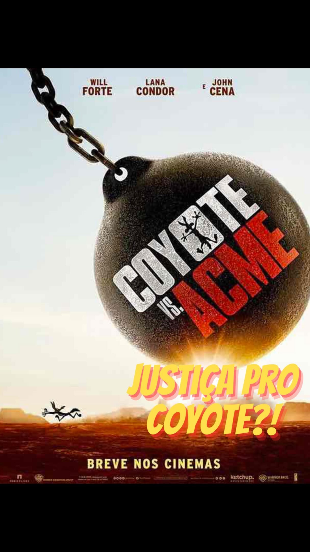 Coyote vs. Acme finalmente chega aos cinemas depois de quase ser engavetado!

O filme acompanha o Coyote em uma batalha contra a poderosa Acme, depois que uma de suas invenções dá muito errado. E o resultado é uma divertida mistura de live-action e animação, cheia de nostalgia, personagens queridos