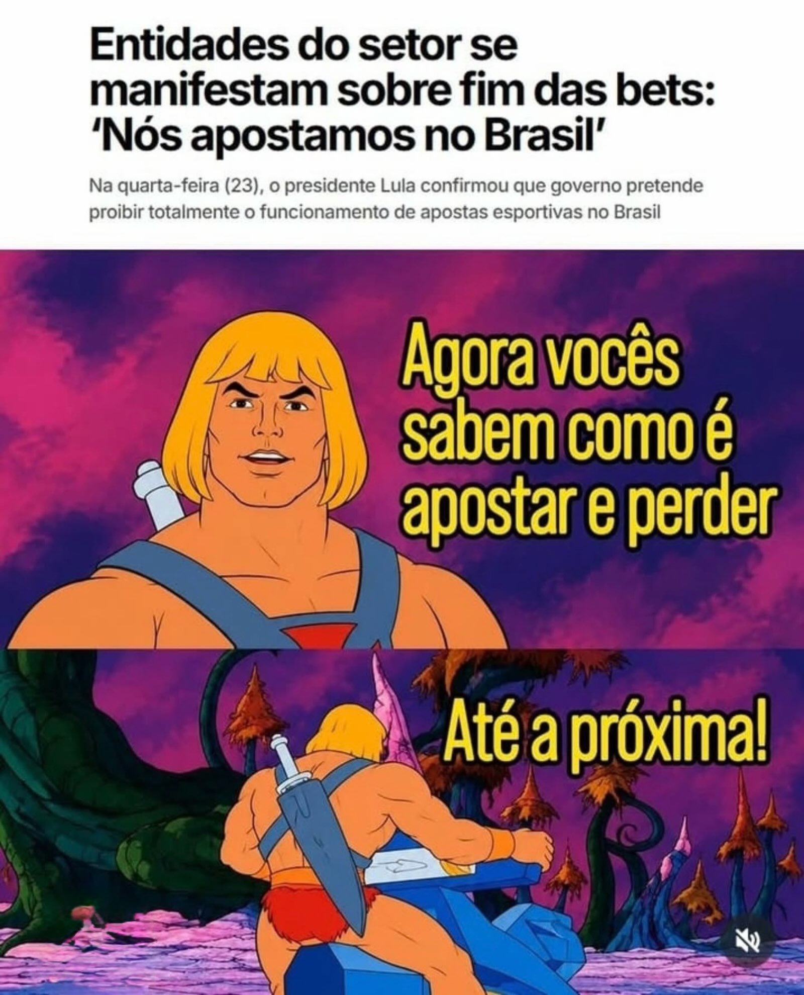 Quais seriam as odds, não é mesmo?