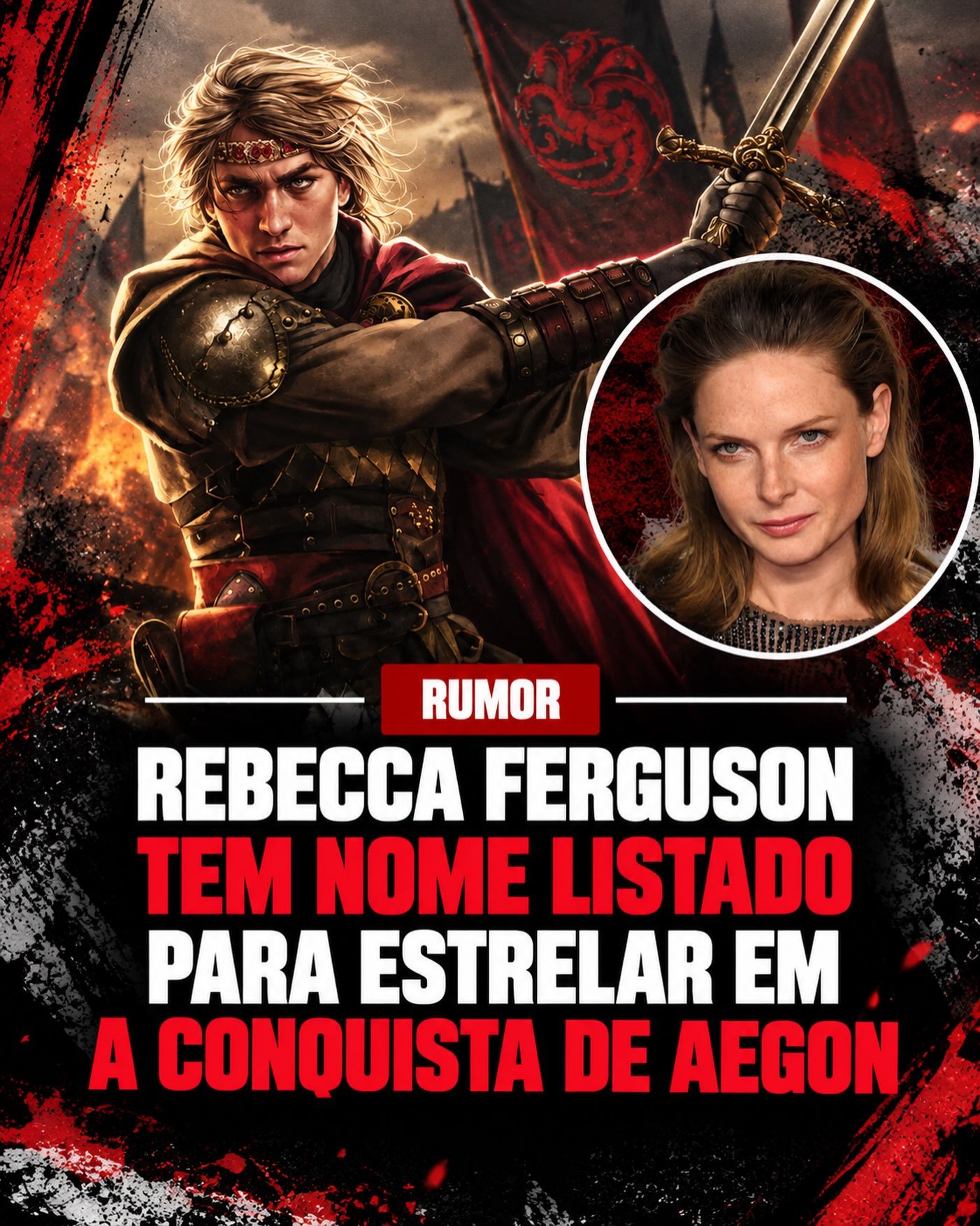 ? Rebecca Ferguson pode estar a caminho de Westeros!

Segundo novos rumores, a atriz estaria na lista de nomes considerados pela Warner Bros. para um papel importante em Game of Thrones: A Conquista de Aegon.

Por enquanto, não há confirmação de que Ferguson esteja em negociações ou tenha sido esca