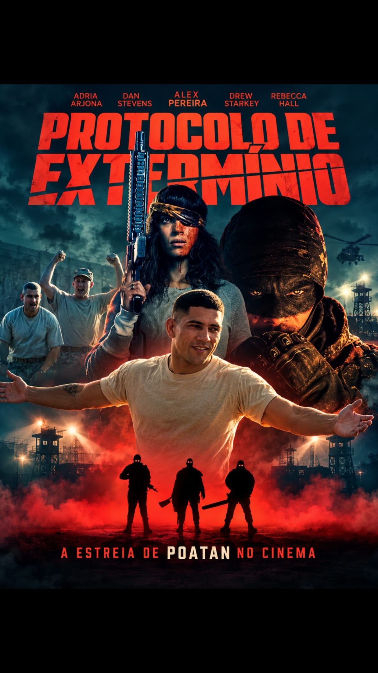 Alex Poatan Pereira agora também atende pelo nome de… O Carniceiro.

Em “Protocolo de Extermínio”, a estreia de Poatan no cinema coloca o campeão brasileiro em meio a supersoldados, experimentos militares e muita ação. E o personagem promete ser um dos elementos mais marcantes do filme, mesmo sem pr