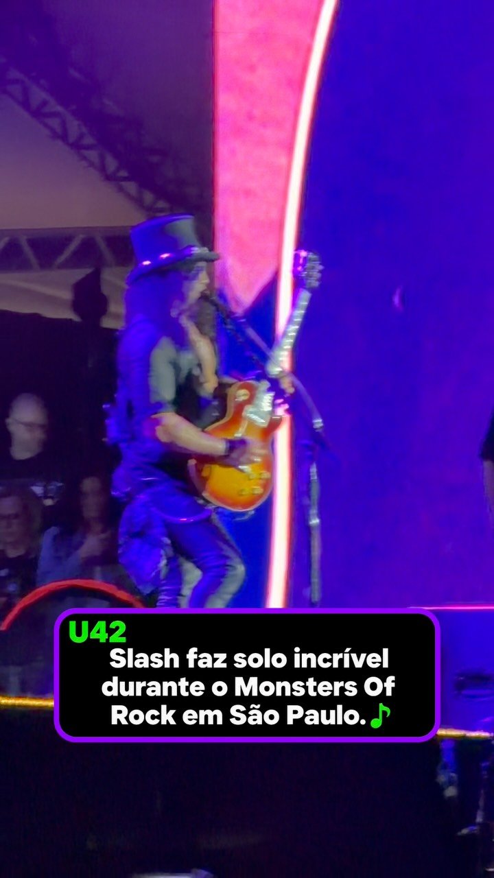 Slash faz solo incrível em show dos Guns R’ Roses durante o Monsters Of Rock 2026 em São Paulo.