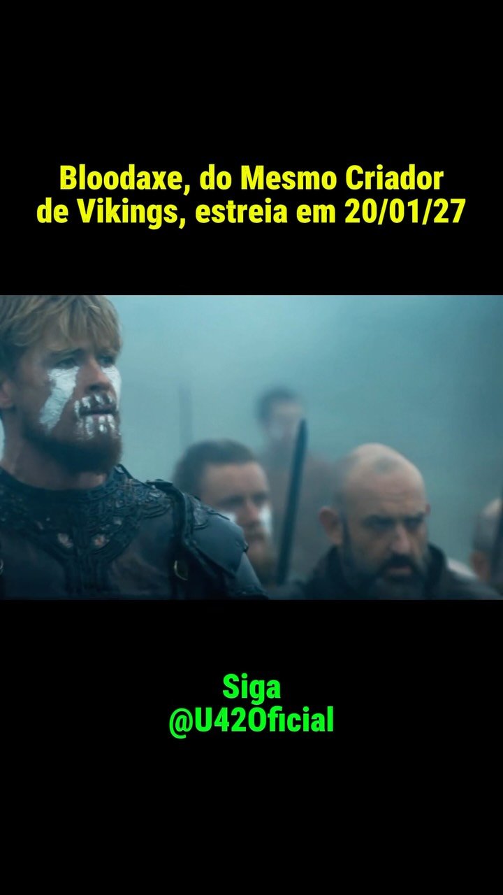⚔️ O criador de Vikings está de volta com Bloodaxe, e o primeiro teaser da série já está entre nós!

A nova produção de Michael Hirst, desta vez ao lado de Horatio Hirst, vai nos transportar para a Noruega do século X e acompanhar a ascensão de Erik Bloodaxe (Xavier Molyneux) e sua esposa Gunnhild,