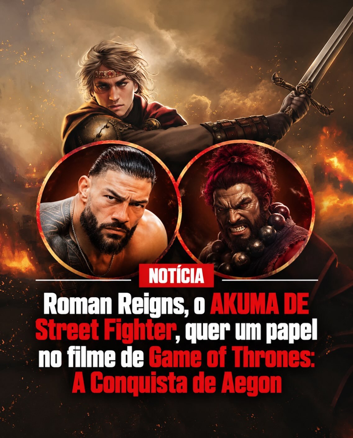 ? Roman Reigns quer fazer parte do universo de Game of Thrones!

O astro da WWE, que também vem construindo uma carreira em Hollywood, revelou durante uma entrevista ao podcast Club Shay Shay, de Shannon Sharpe, que gostaria de participar de Game of Thrones: A Conquista de Aegon.

“Eu adoraria faze