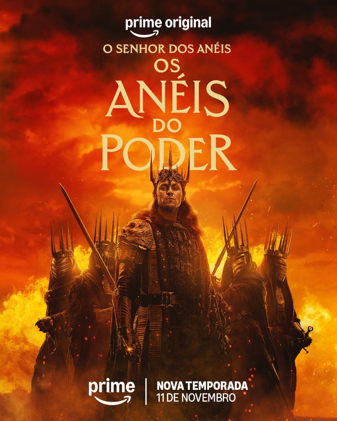 ? Novos pôsteres da 3ª temporada de O Senhor dos Anéis: Os Anéis de Poder!

A Terra-média está em guerra, e Sauron nunca esteve tão perto de conquistar o domínio absoluto.

Com Eregion destruída e seus exércitos avançando, o Senhor do Escuro trabalha na construção de sua maior arma: o Um Anel, capa